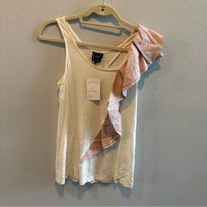 Women's Cream and Pink Top